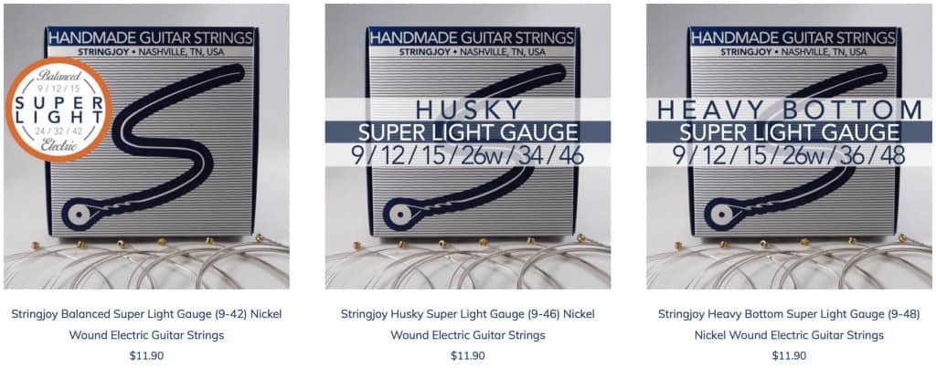Stringjoy Super Light Electric Guitar Strings | .009 Gauge