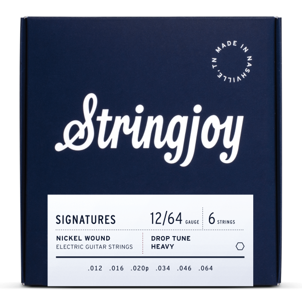 Stringjoy Signatures | Drop Tune Heavy Gauge (12-64) Drop A/B Nickel Wound Electric Guitar Strings