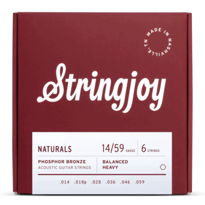 Stringjoy Naturals | Heavy Gauge (14-59) Phosphor Bronze Acoustic Guitar Strings