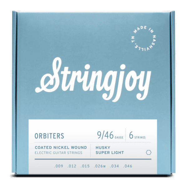 Stringjoy Orbiters | Husky Super Light Gauge (9-46) Coated Nickel Wound Electric Guitar Strings