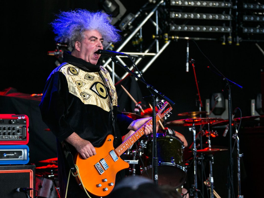 King Buzzo of The Melvins with an Aluminum Neck Guitar