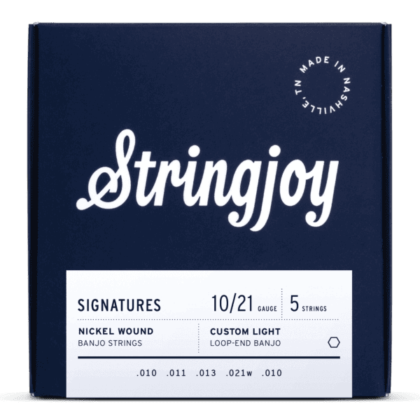 Stringjoy Signatures | Banjo Custom Light Gauge (10-21) Nickel Wound 5 String Banjo Strings